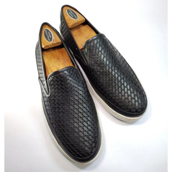 Johnston & Murphy Men’s Tyler Laser-Weave Slip-On Black Sneaker Shoe Size 9 - Picture 12 of 16